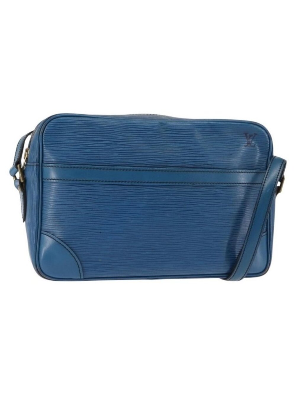 Authentic LOUIS VUITTON Epi Trocadero 27 Shoulder Bag Blue M52315 LV